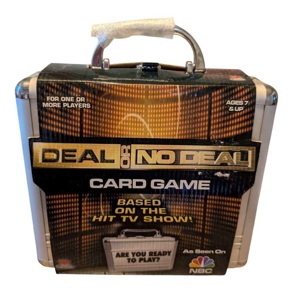 Vintage Deal Or No Deal Card Game in Silver Briefcase NEW Sealed Rare